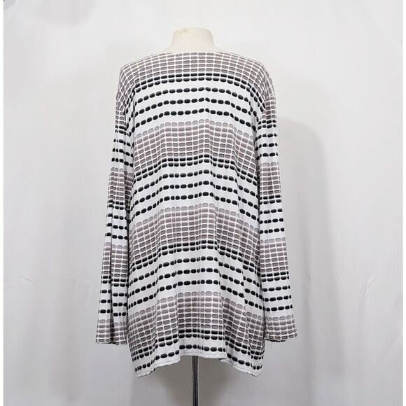 Habitat Clothes to Live In Tunic Top White Colorful Stripe Shirt Misses Size XXL - Picture 4 of 7